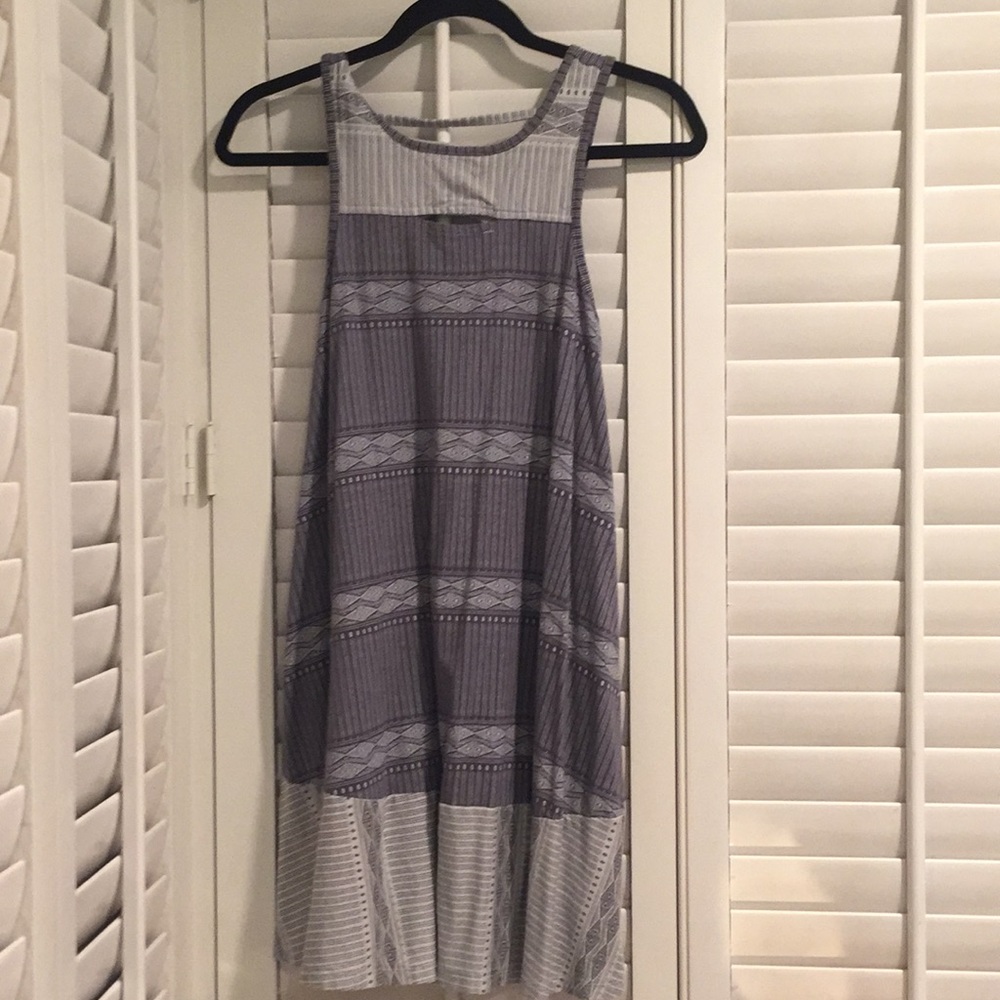 White and grey dress